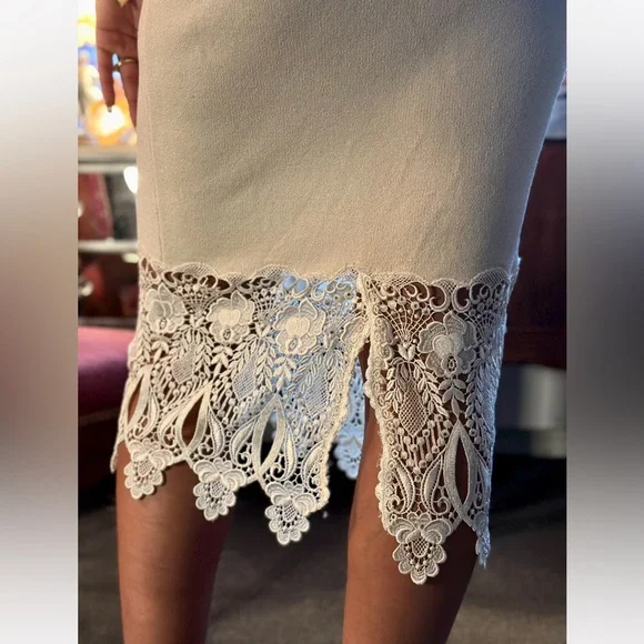 ElAna USA Luxury Brand Figure Hugging Dress & Bolero Jacket, Lace & Crystal - Picture 8 of 14